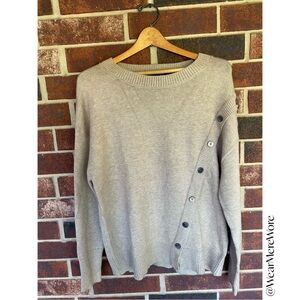 NW Tan Sweater with Button Details - Size Medium